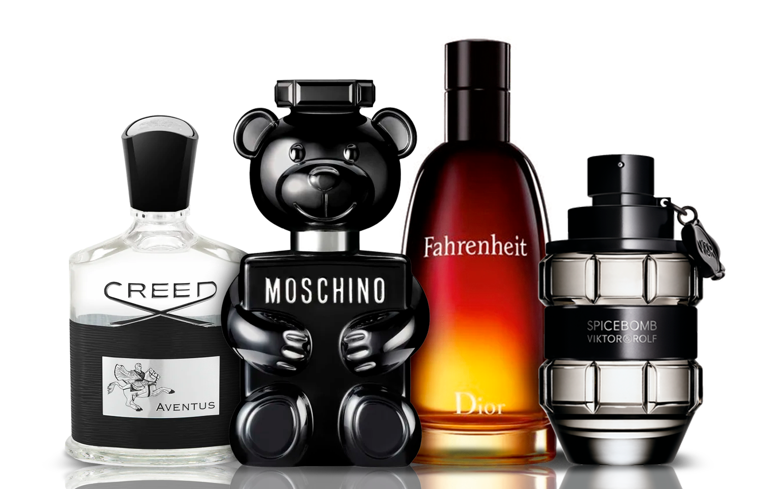 4 smaržu komplekts | Creed Aventus + Fahrenheit + SpiceBomb + Toy Boy Moschino 100 ml