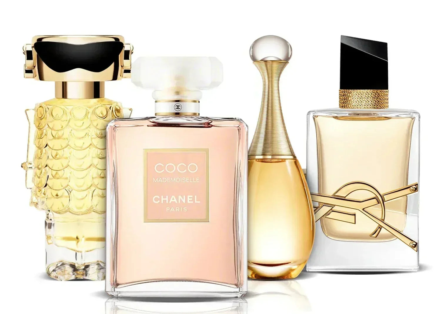 4 smaržu komplekts | Fame, Coco Mademoiselle, J'adore i Libre (100 ml)