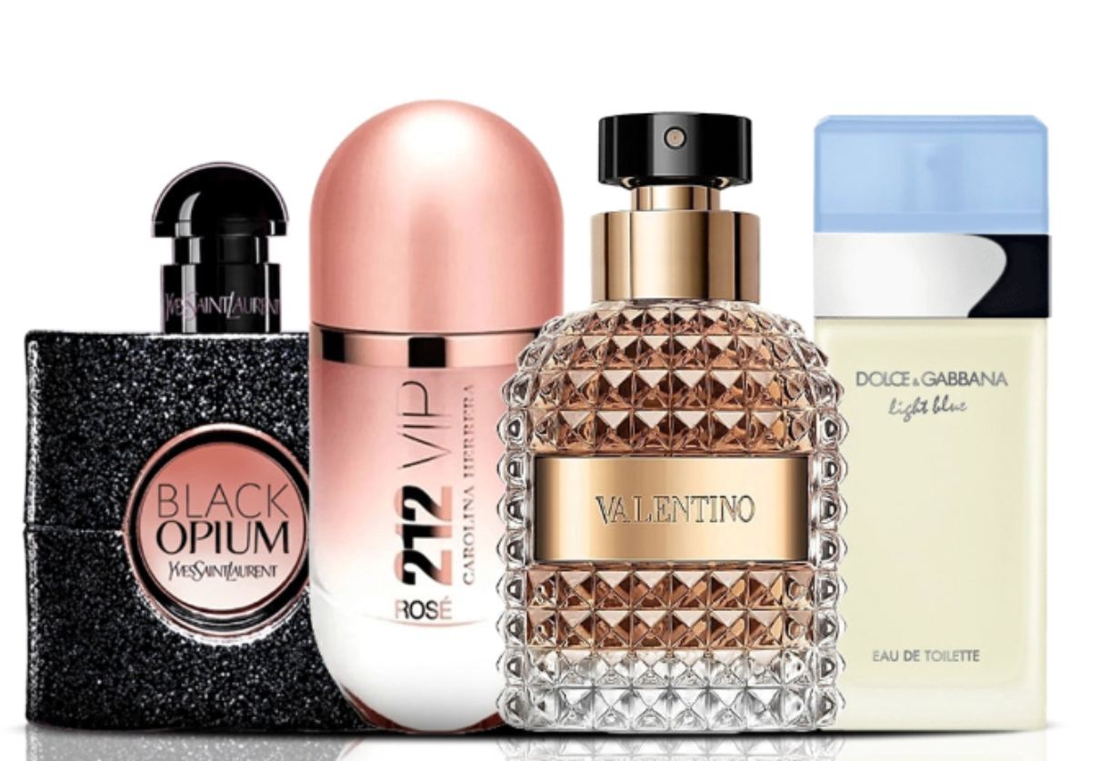 4 smaržu komplekts | Black Opium + 212 VIP Rose + Valentino + Dolce & Gabbana Light Blue 100 ml